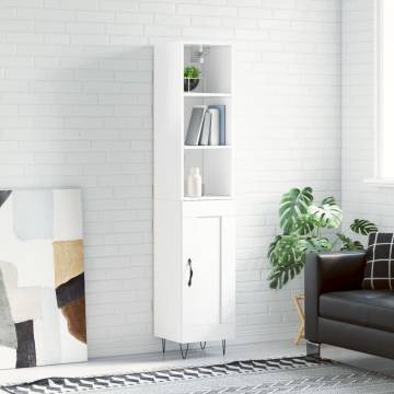 Highboard High Gloss White | Stylish Storage Solution