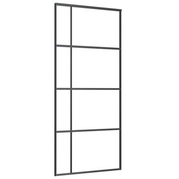 Sliding Door ESG Glass and Aluminium 90x205 cm - Black