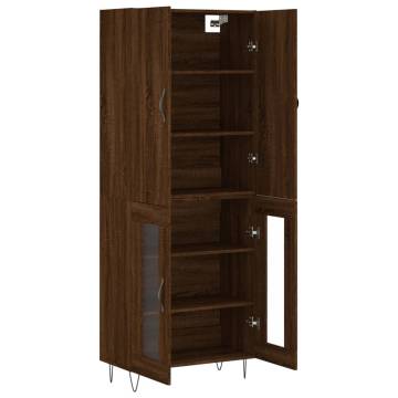 Highboard Brown Oak 69.5x34x180 cm - Stylish Storage Solution