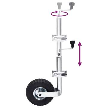 Durable Jockey Wheel 48mm with Split Clamp & Wheel Chocks