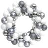 Christmas Wreath White and Grey 45 cm Polystyrene Colour white and grey Quantity in Package 1 