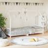 Kids Bed Frame White 80x200 cm Solid Wood Pine Colour white Size 80 x 200 cm 