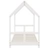 Kids Bed Frame White 80x200 cm - Solid Wood Pine