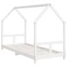 Kids Bed Frame White 80x200 cm - Solid Wood Pine