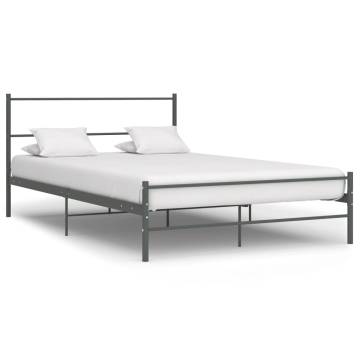 Grey Metal Bed Frame 120x200 cm | Stylish & Durable Design