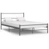 Bed Frame Grey Metal 120x200 cm Colour grey Size 120 x 200 cm 