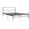 Grey Metal Bed Frame 120x200 cm | Stylish & Durable Design