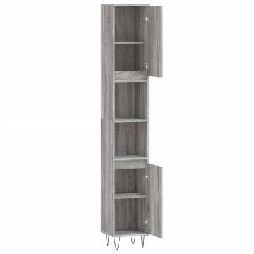 Bathroom Cabinet Grey Sonoma | Stylish Storage Solution