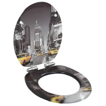 WC Toilet Seats 2 Pcs Soft Close MDF New York Design