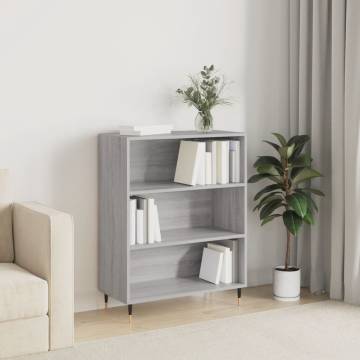 Modern Grey Sonoma Bookcase - 69.5x32.5x90 cm