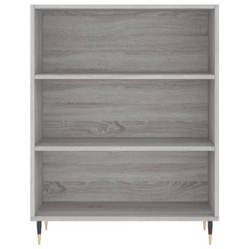 Modern Grey Sonoma Bookcase - 69.5x32.5x90 cm