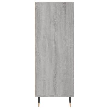 Modern Grey Sonoma Bookcase - 69.5x32.5x90 cm