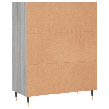 Modern Grey Sonoma Bookcase - 69.5x32.5x90 cm