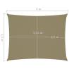 Beige Sunshade Sail 3.5x5m | Oxford Fabric UV Protection