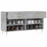 Shoe Bench Concrete Grey 102x35x55 cm - Stylish Storage