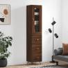 Highboard Brown Oak 34.5x34x180 cm Engineered Wood Colour brown oak Quantity in Package 1 Model 3 drawers 