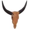 Handcrafted Wall-Mounted Teak Bull Skull Sculpture | 69x6x60 cm