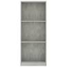 3-Tier Concrete Grey Book Cabinet - Modern Storage Solution