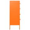 Sturdy Orange Chest of Drawers - 80x35x101.5 cm Steel