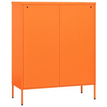 Sturdy Orange Chest of Drawers - 80x35x101.5 cm Steel