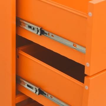 Sturdy Orange Chest of Drawers - 80x35x101.5 cm Steel