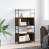 Bookshelf Brown Oak 80x30x145.5 cm Engineered Wood and Iron Colour brown oak Quantity in Package 1 Height 145.5 cm Model shelf 