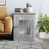 Stylish Dog Crate Furniture in Concrete Grey - 55x75x65 cm