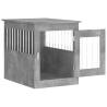 Stylish Dog Crate Furniture in Concrete Grey - 55x75x65 cm