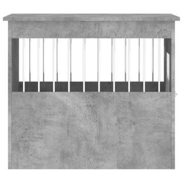 Stylish Dog Crate Furniture in Concrete Grey - 55x75x65 cm