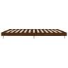 Brown Oak Bed Frame 200x200 cm - Durable Engineered Wood