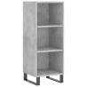 Elegant Highboard in Concrete Grey - 34.5x32.5x180 cm