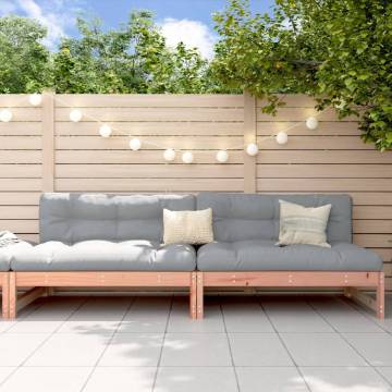 Garden Middle Sofas 2 pcs - Solid Douglas Wood | HipoMarket