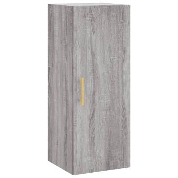 Stylish Highboard in Grey Sonoma | 34.5x34x180 cm