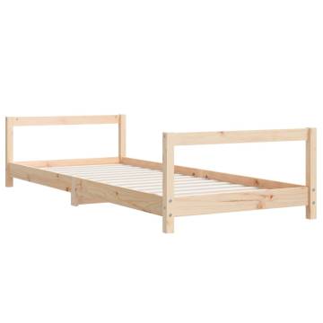 Kids Bed Frame 80x200 cm - Solid Pine Wood | HipoMarket