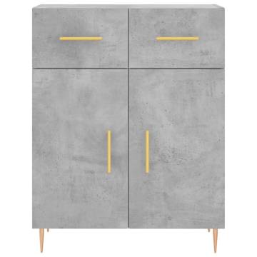 Stylish Highboard Concrete Grey - 69.5x34x180 cm | HipoMarket