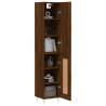 Elegant Highboard Brown Oak - Engineered Wood 34.5x34x180 cm