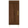 Elegant Highboard Brown Oak - Engineered Wood 34.5x34x180 cm