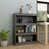 Book Cabinet/Room Divider Grey 100x30x103 cm Solid Pinewood Colour grey Quantity in Package 1 Height 103 cm Width 100 cm 