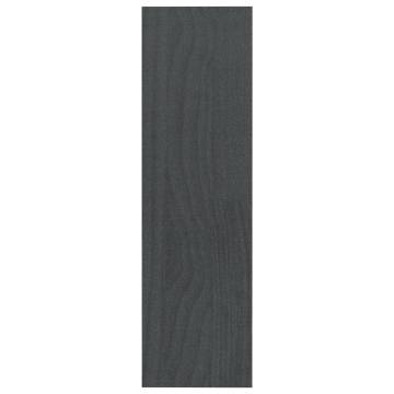 Book Cabinet/Room Divider Grey - Solid Pinewood, 100x30 cm