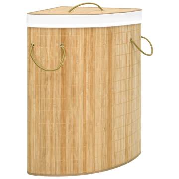 Bamboo Corner Laundry Basket 60 L - Stylish & Functional