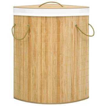 Bamboo Corner Laundry Basket 60 L - Stylish & Functional