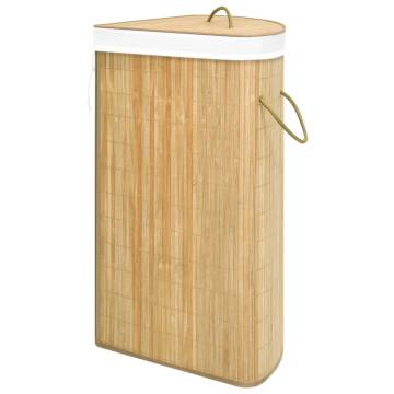 Bamboo Corner Laundry Basket 60 L - Stylish & Functional