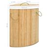 Bamboo Corner Laundry Basket 60 L - Stylish & Functional