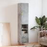 Highboard Concrete Grey 34.5x34x180 cm Engineered Wood Colour concrete grey Quantity in Package 1 Model 2 drawers 2 shelves 