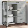 MONZA Kitchen Trolley 84x40x90 cm Solid Pine | Hipomarket