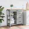 MONZA Kitchen Trolley 84x40x90 cm Solid Pine | Hipomarket