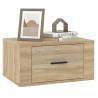 Elegant Wall-Mounted Bedside Cabinets - Sonoma Oak | HipoMarket