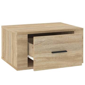 Elegant Wall-Mounted Bedside Cabinets - Sonoma Oak | HipoMarket