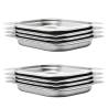 Gastronorm Containers 8 pcs GN 1/2 40 mm Stainless Steel Size 325 x 265 x 40 mm 