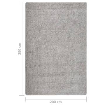 Shaggy Rug Light Grey 200x290 cm | Anti Slip & Soft